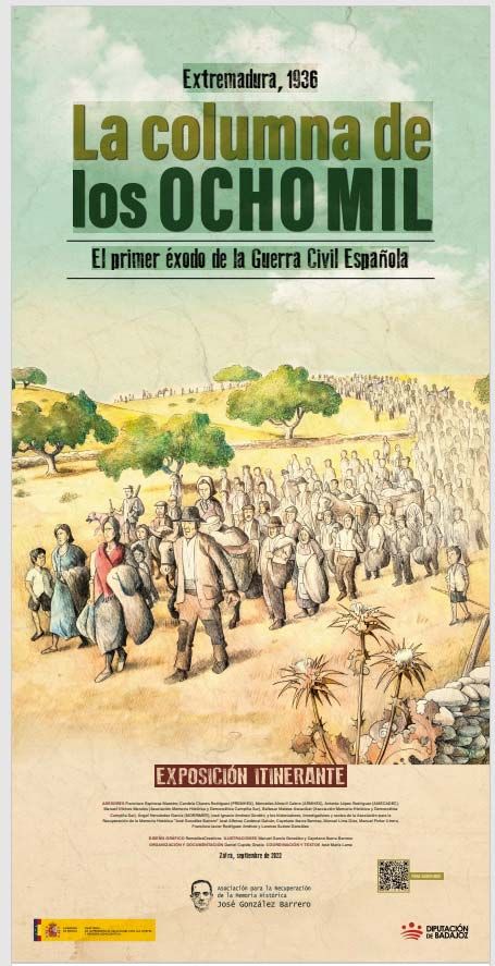 Villafranca de los Barros. La Columna de los OCHO MIL. Exposición Itinerante. Frente de Extremadura.